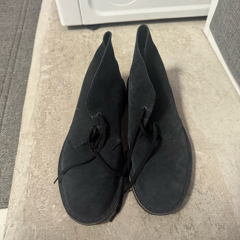 SOLD Clarks Black Suede Desert Boot